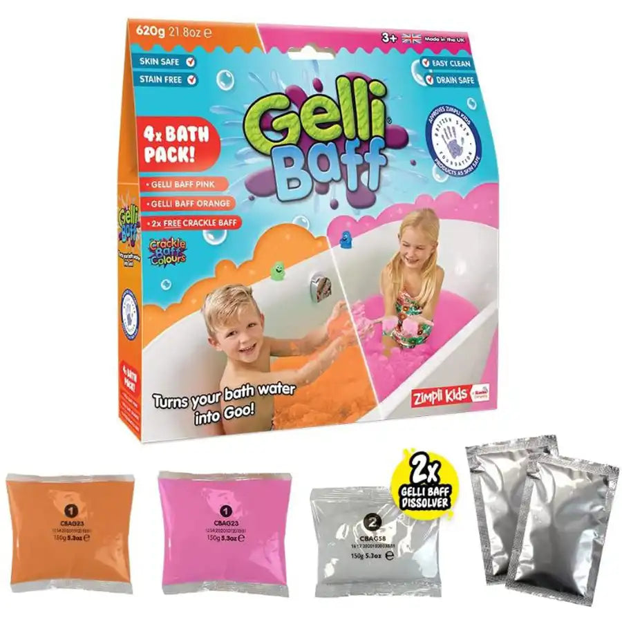 Gelli Baff 600g + 2 Crackle (Orange-Pink)