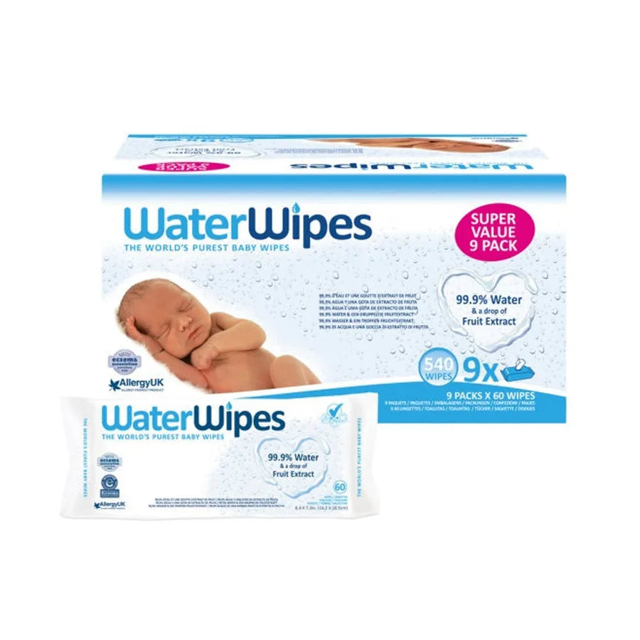 WaterWipes Baby Wipes (9x60's)