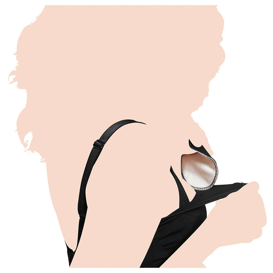 Carriwell Washable Breast Pads (Black) -Pack of 6