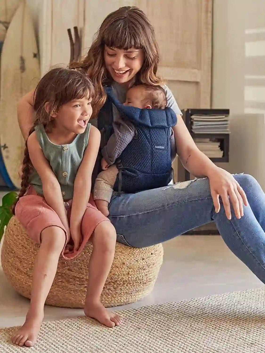 حاملة الأطفال Babybjorn - شبكة ثلاثية الأبعاد (أزرق داكن) حاملة الأطفال Babybjorn - شبكة ثلاثية الأبعاد (أزرق داكن)