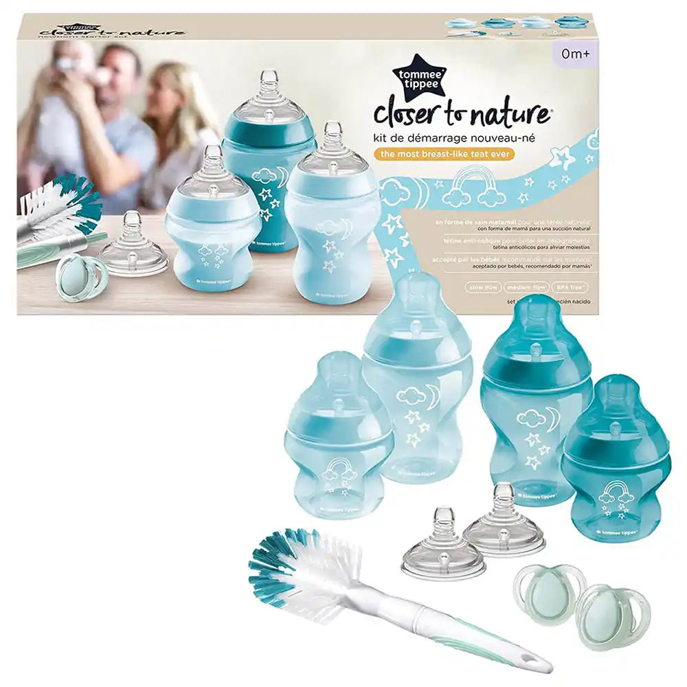 Tommee Tippee - Closer to Nature Baby Bottle Kit - Blue Stars