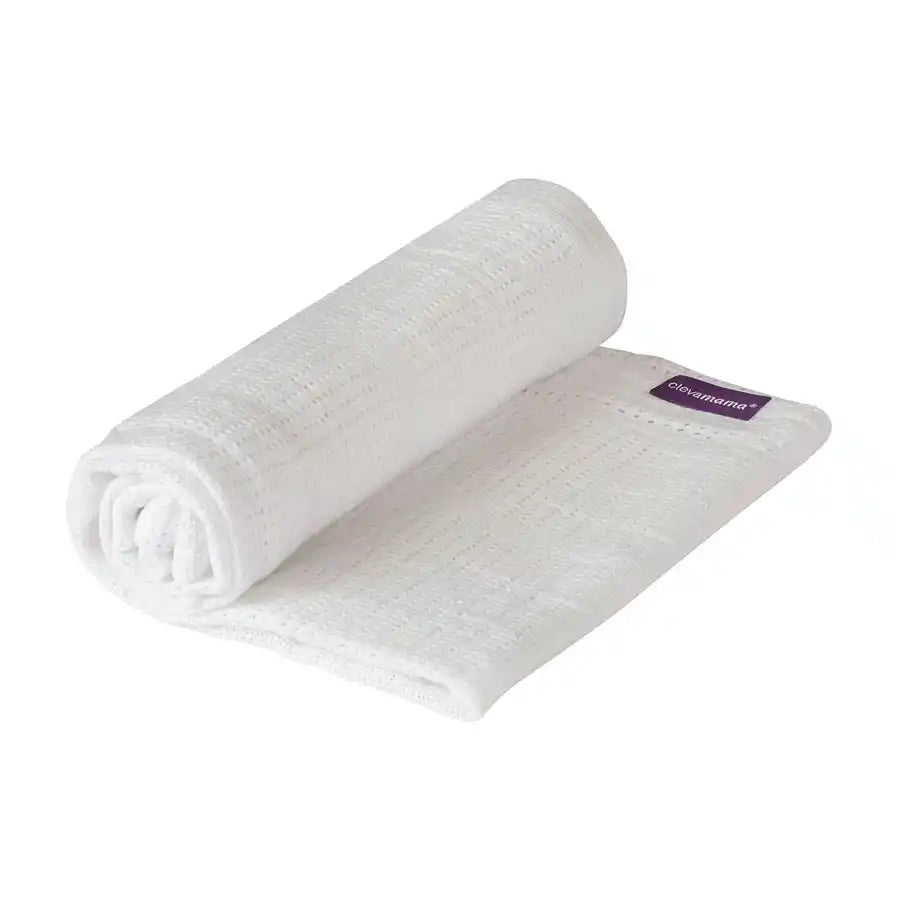Clevamama Cellular Blanket Cot/Cot Bed 120 x 140 cm (White)