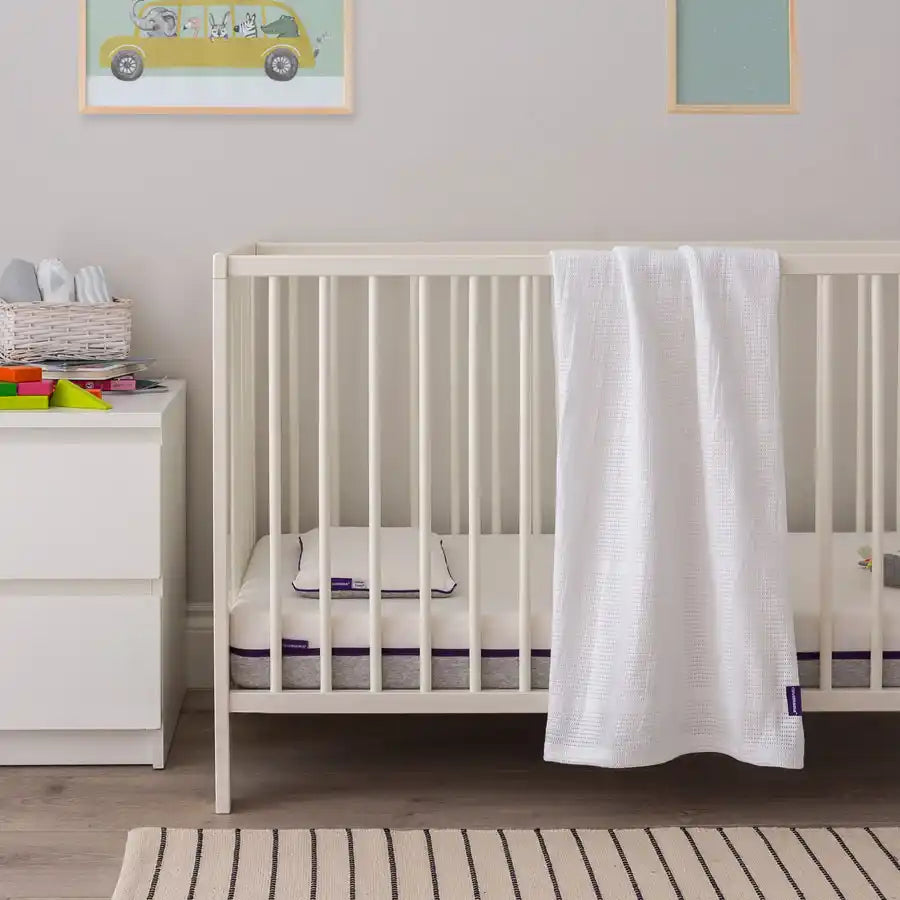 Clevamama Cellular Blanket Cot/Cot Bed 120 x 140 cm (White)