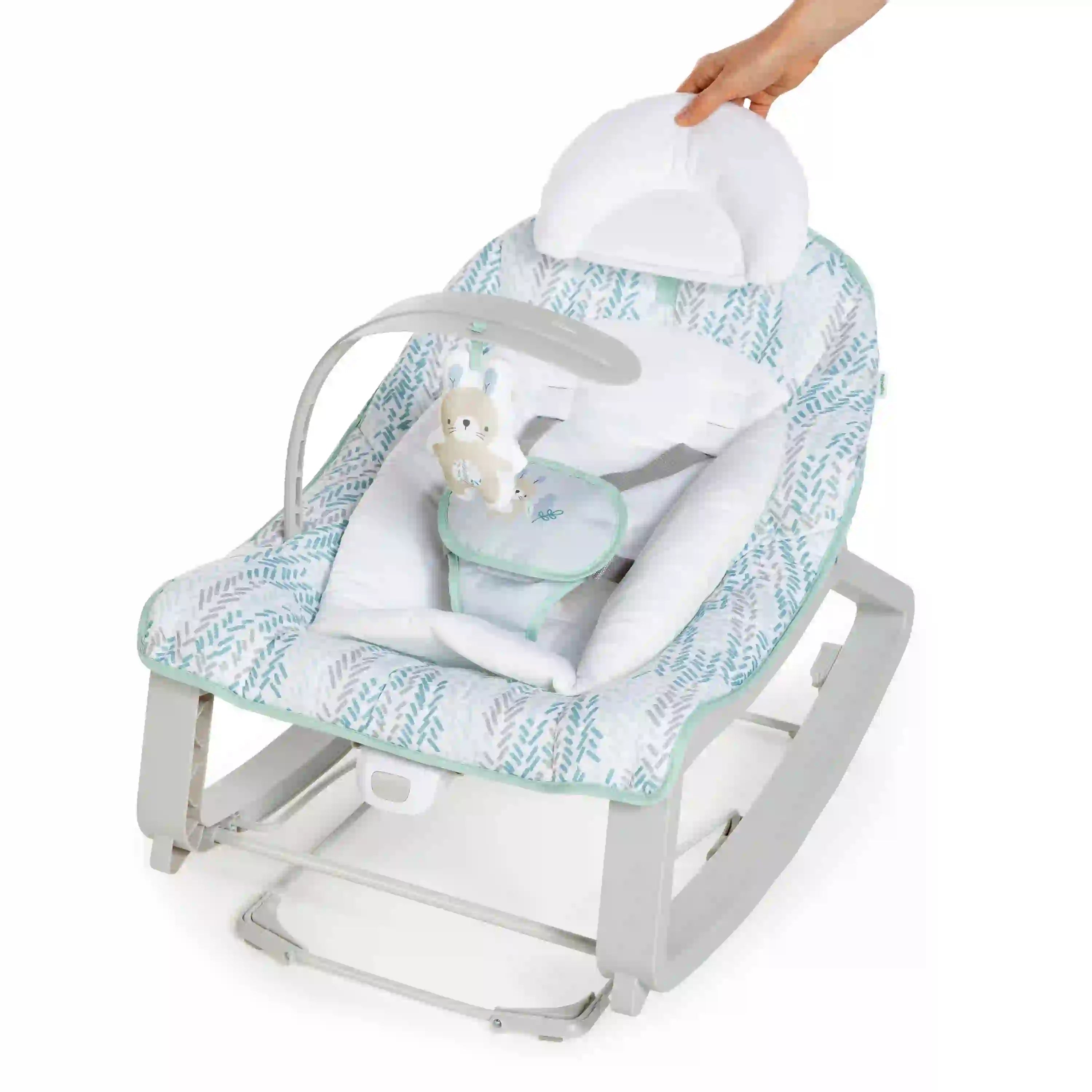 مقعد Ingenuity Keep Cozy 3 في 1 Grow with Me Bounce & Rock - شجرة التنوب مقعد Ingenuity Keep Cozy 3 في 1 Grow with Me Bounce & Rock - شجرة التنوب