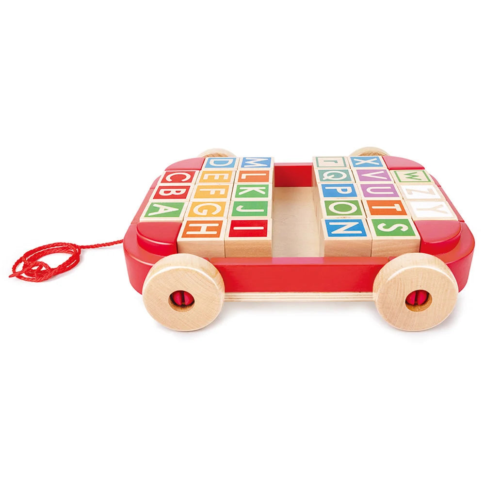 Hape Pull-along Cart with Stacking Blocks Hape Pull-along Cart with Stacking Blocks