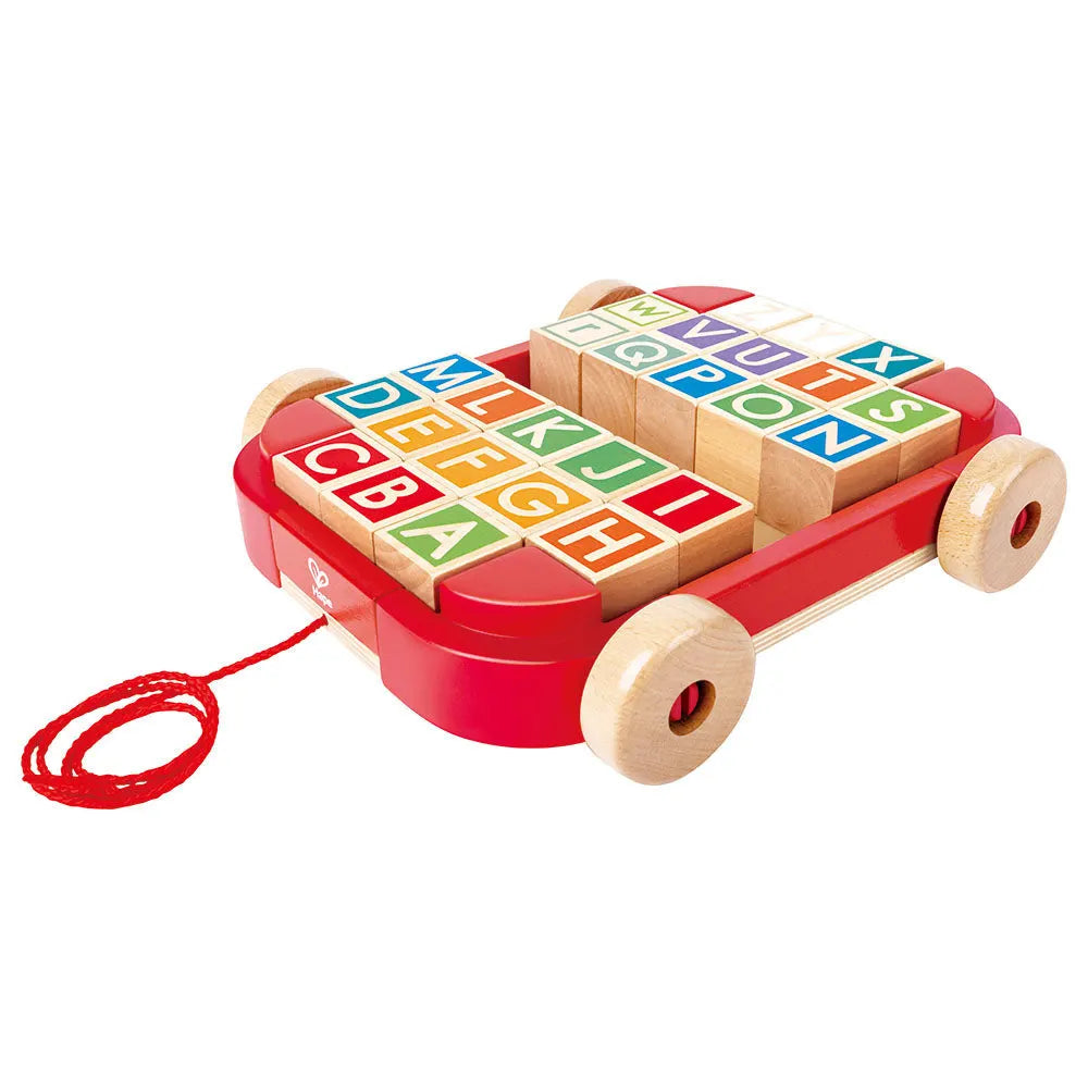 Hape Pull-along Cart with Stacking Blocks Hape Pull-along Cart with Stacking Blocks