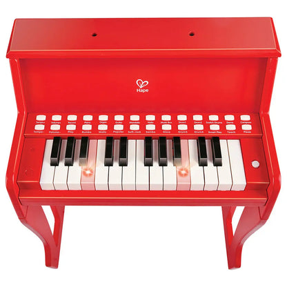 Hape Learn with Lights Red Piano with Stool
