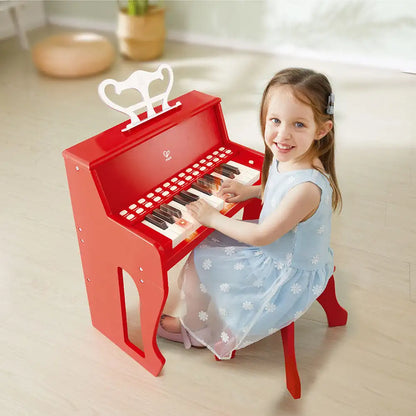 Hape Learn with Lights Red Piano with Stool
