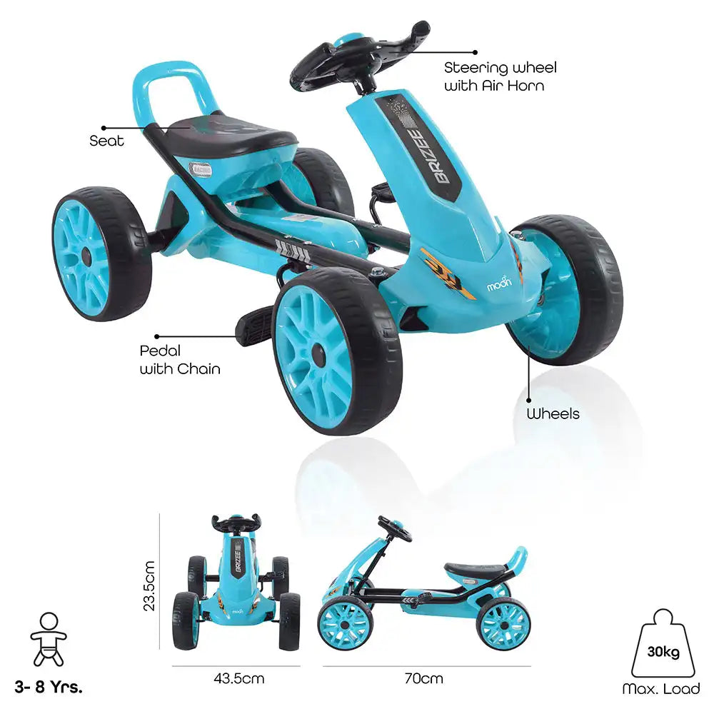 دراجة Moon Brizee Go-Kart Pedal (زرقاء) دراجة Moon Brizee Go-Kart Pedal (زرقاء)