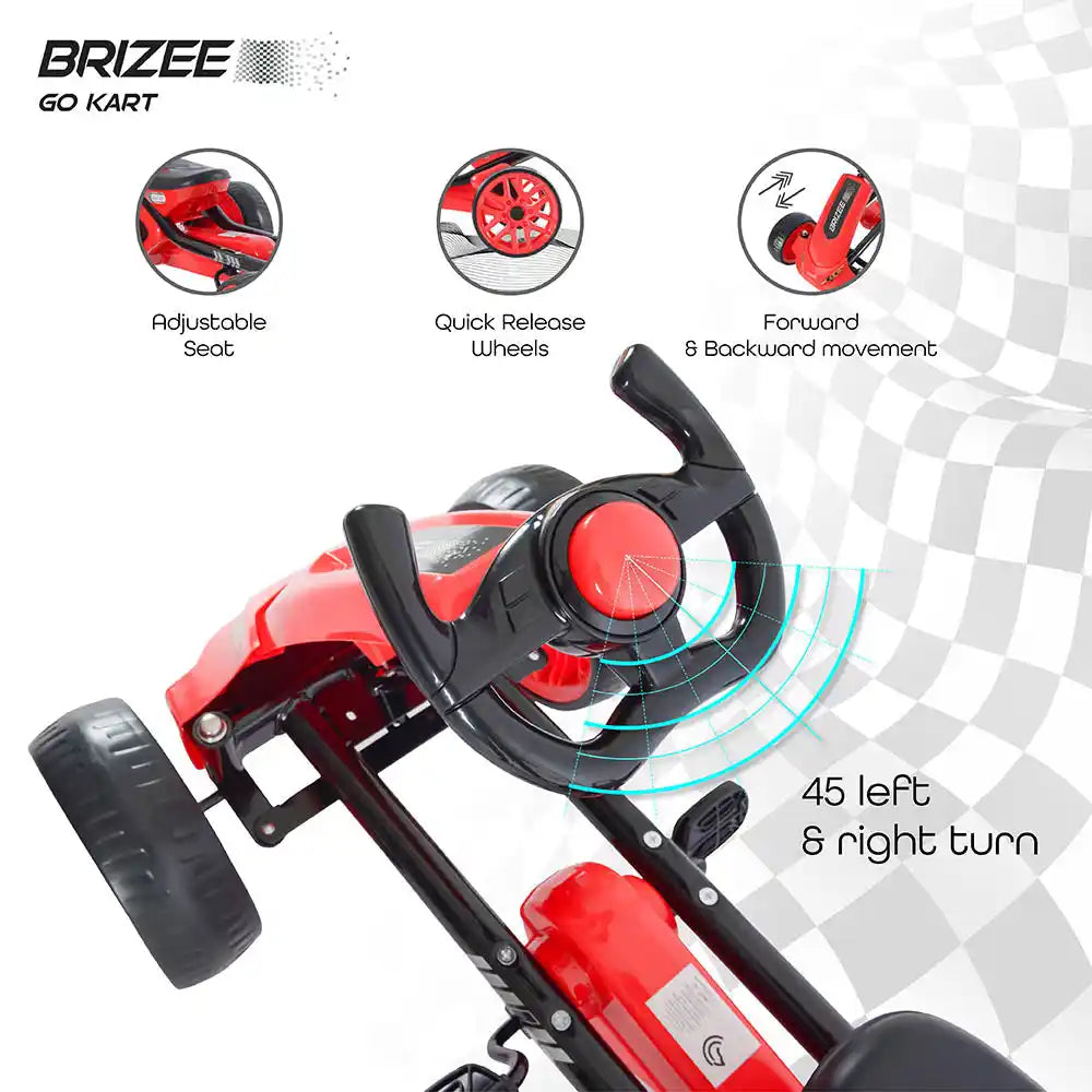 دراجة Moon Brizee Go-Kart Pedal (حمراء) دراجة Moon Brizee Go-Kart Pedal (حمراء)