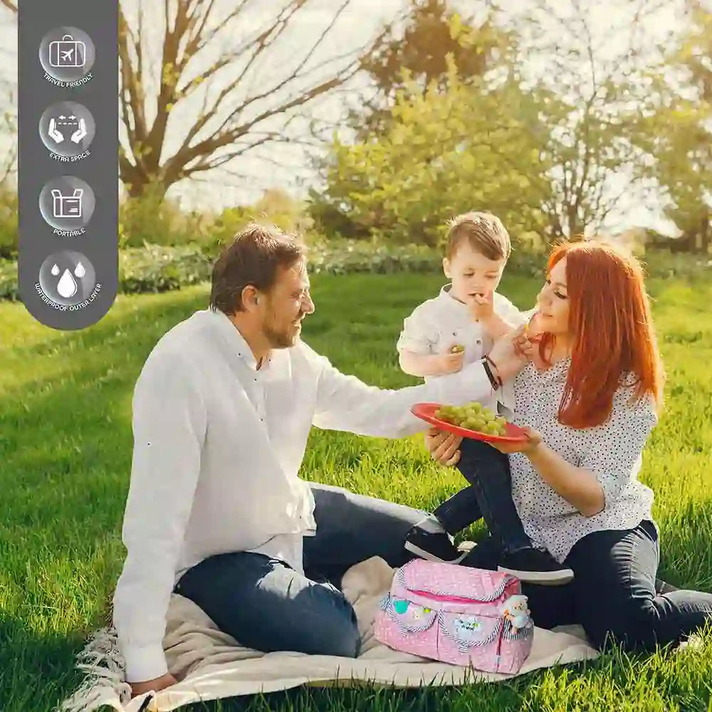 مون - حقيبة نيكول الأنيقة للحمل/الحفاضات (وردي) مون - حقيبة نيكول الأنيقة للحمل/الحفاضات (وردي)