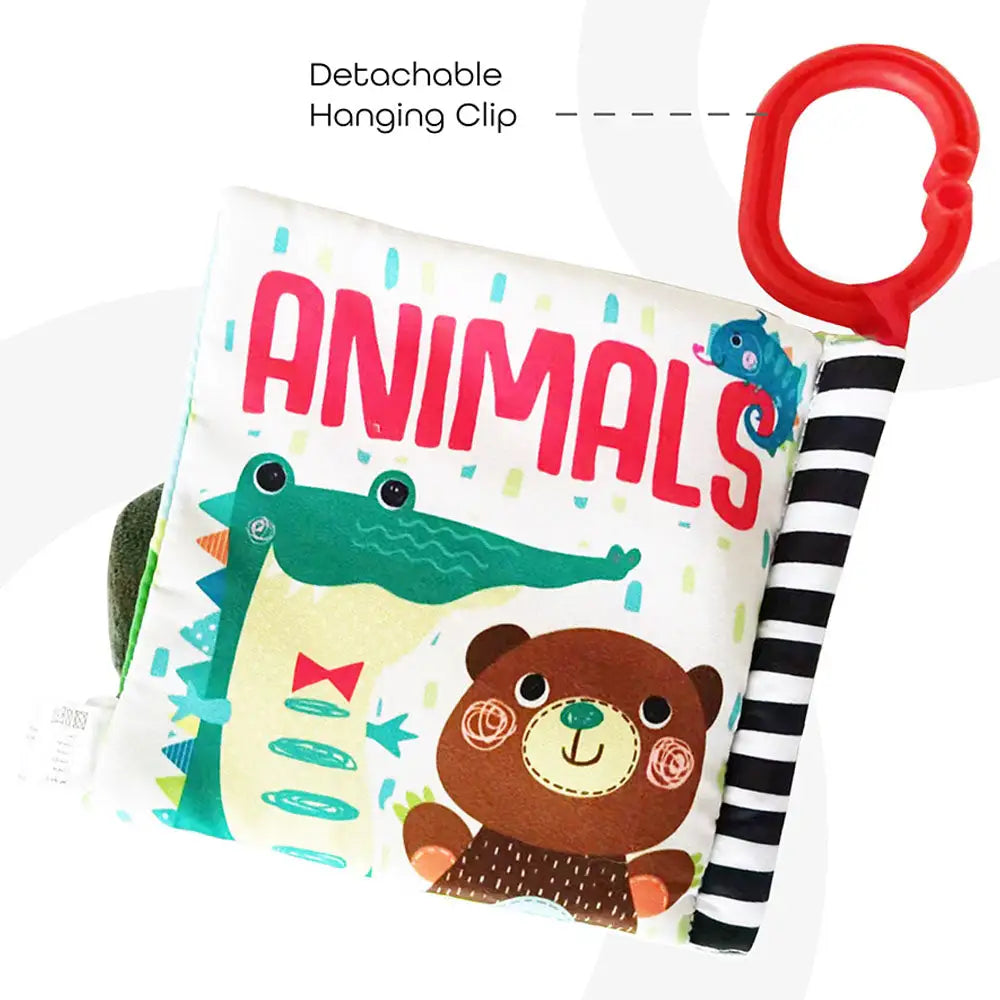 Moon Soft Education Book with Detachable Clip - Animals