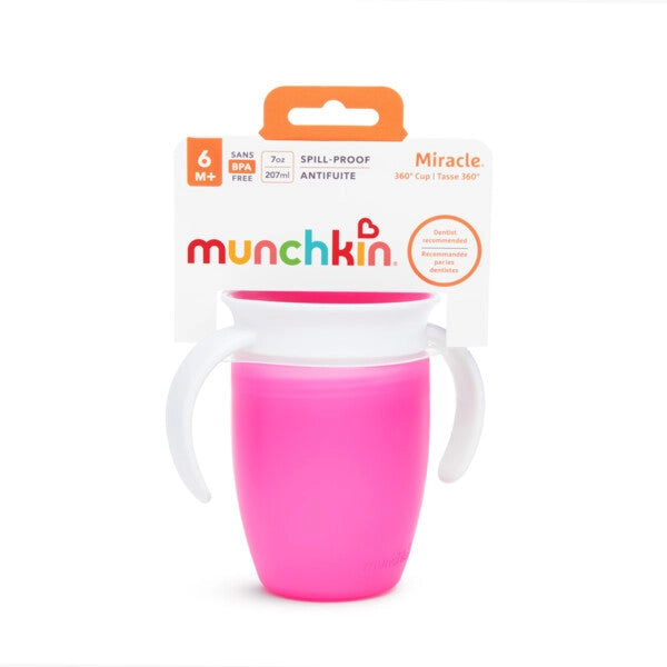 Munchkin - Miracle 360 Trainer Cup 7oz (Pink)