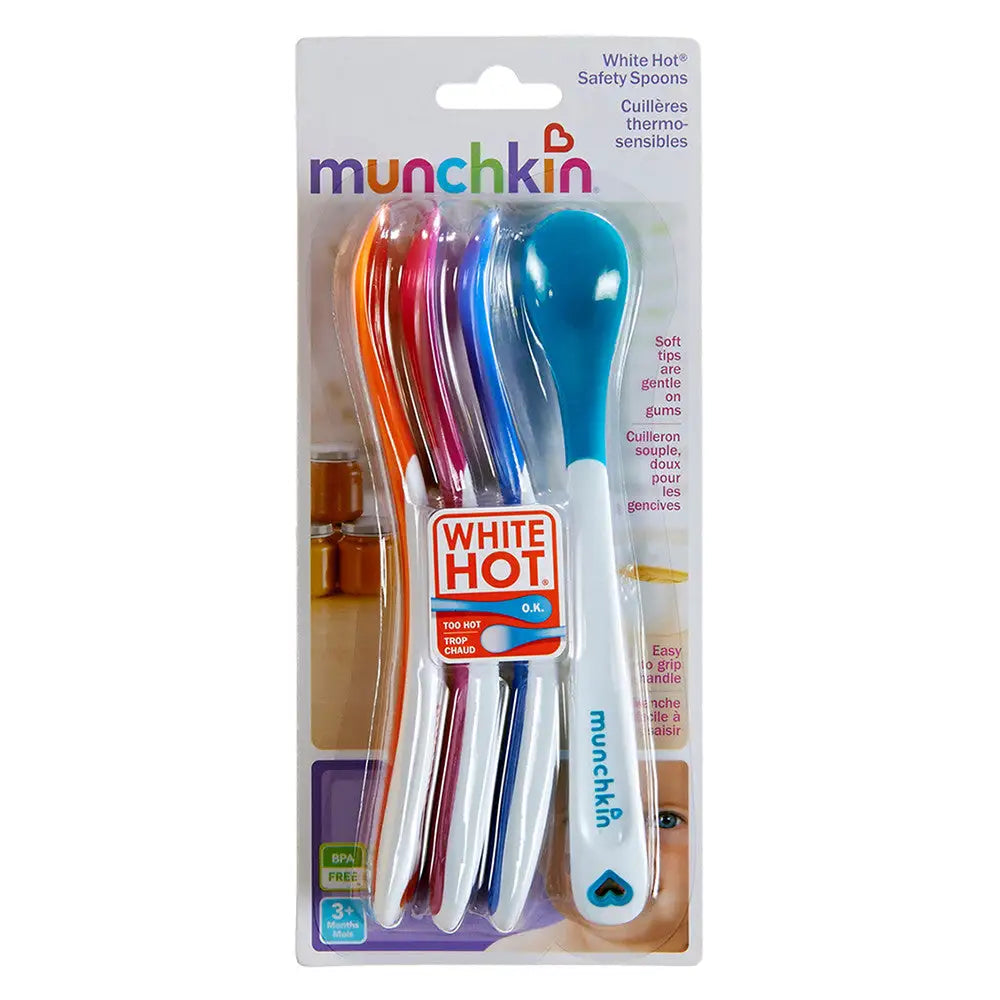 Munchkin - White Hot Infant Safety Spoons (Pack of 4)