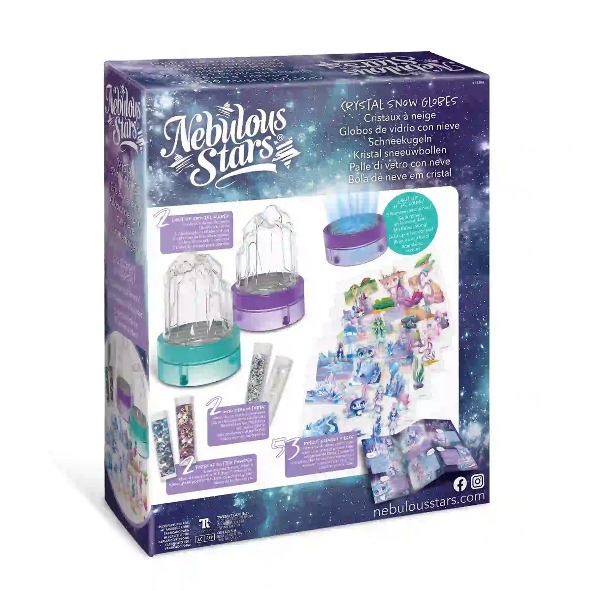 Nebulous Stars Crystal Snow Globes