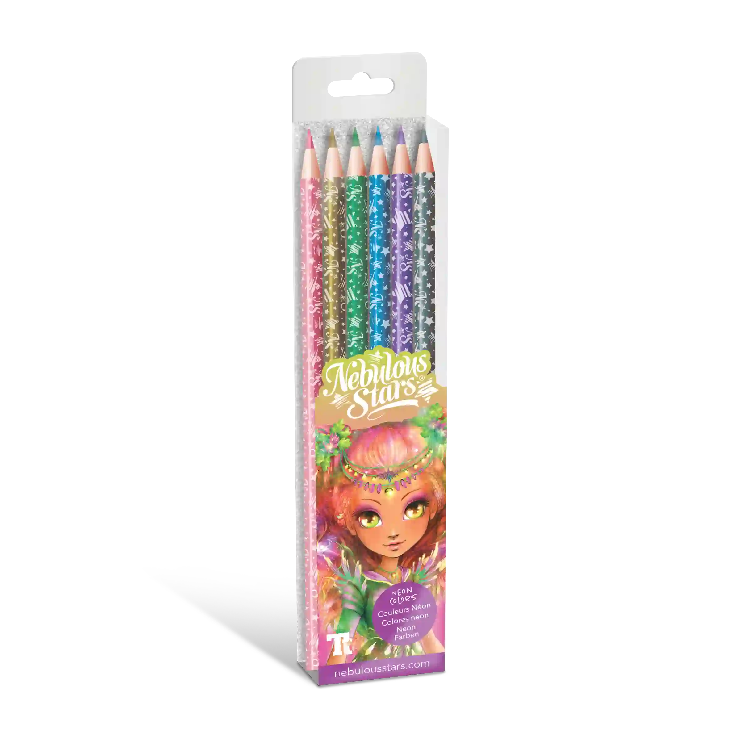 Nebulous Stars - Wooden Color Pencils (6 Pack) - Metallic Colors