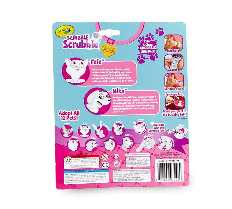 Crayola - Scribble Scrubbie Pets, Dog - Cat