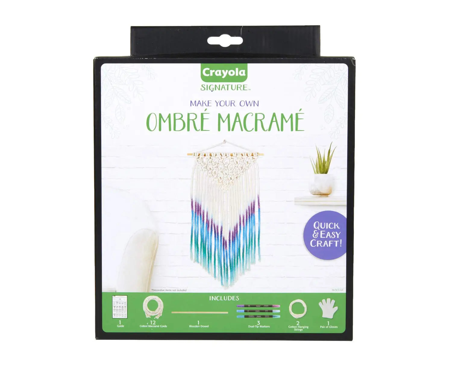 Crayola - Signature Ombre Macrame Wall Hanging Kit