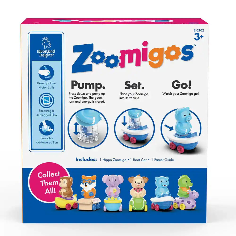Educational Insights - Hippo With Rowboat Zoomer Zoomigos