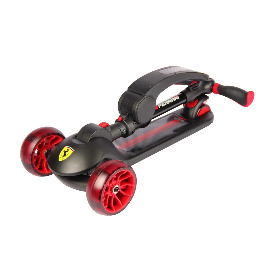 Ferrari - 2 In 1 Foldable Twist Scooter For Kids (Black)