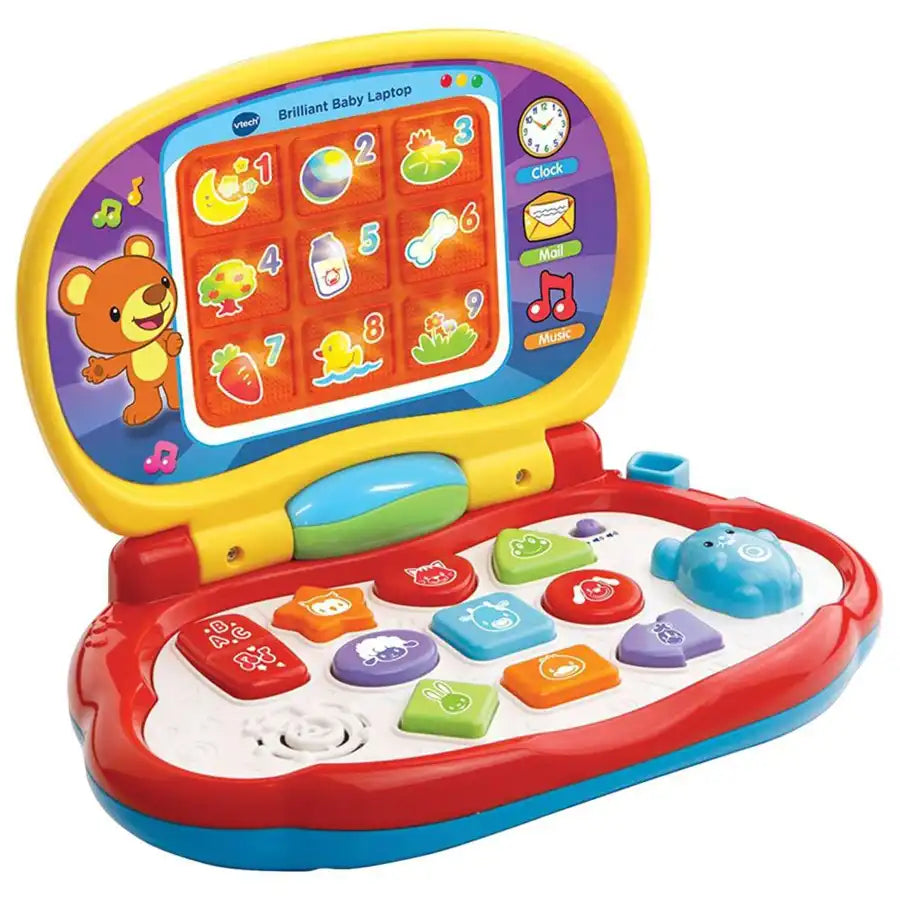 كمبيوتر محمول للأطفال من Vtech باللون الأصفر كمبيوتر محمول للأطفال من Vtech باللون الأصفر