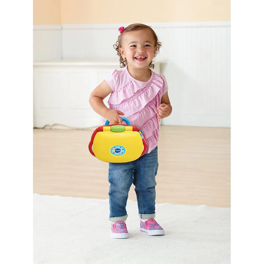 كمبيوتر محمول للأطفال من Vtech باللون الأصفر كمبيوتر محمول للأطفال من Vtech باللون الأصفر