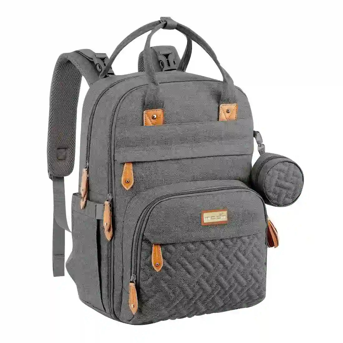 Moon - Kary Me Diaper Bag Backpack With Pacifier Case (Dark Grey)