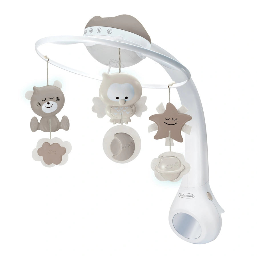Infantino - 3 In 1 Projector Musical Mobile (Brown)