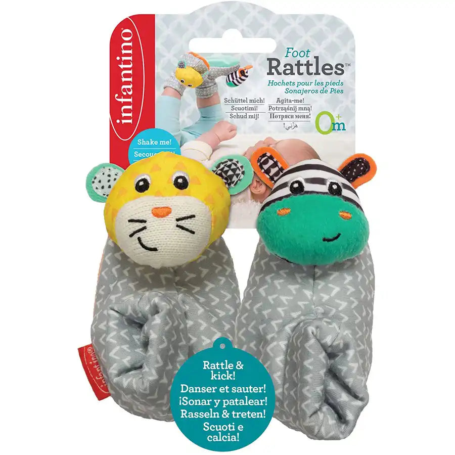 Infantino - Foot Rattles (Zebra/Tiger)