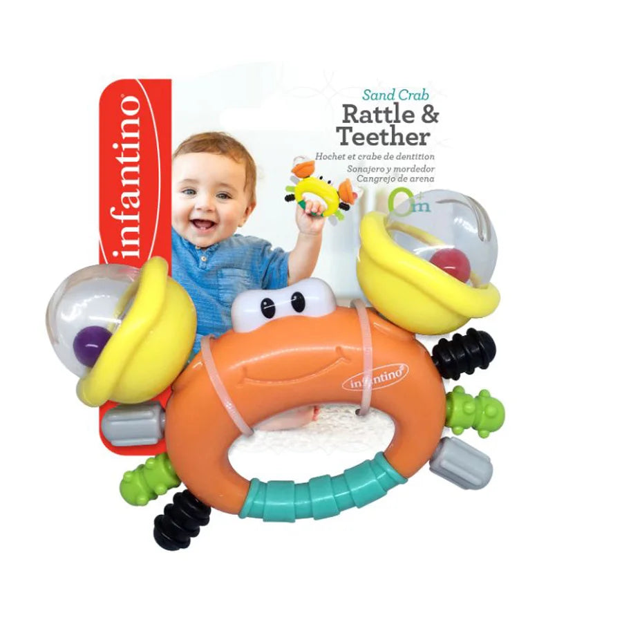 Infantino Rattle And Teether Sand Crab
