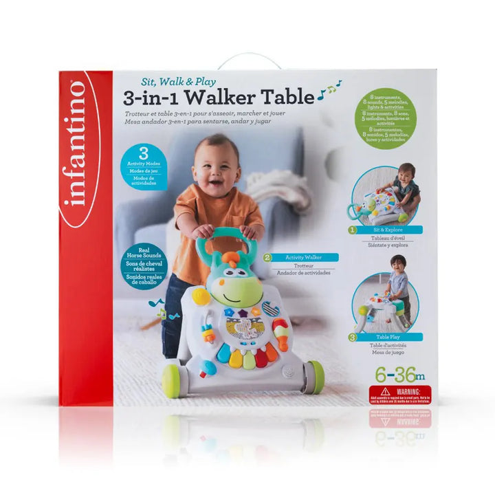 Infantino 3-In-1 Walker Table Halamama's Premium at best price
