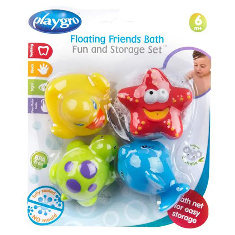 Playgro - Floating Friends Bath Fun And Storage Set