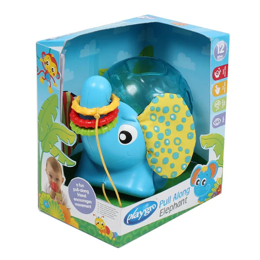 Playgro - Pull Along Elephant 3-In-1 Toy