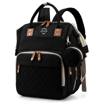 Little Story Diaper Bag with Pacifier Pouch (Black)
