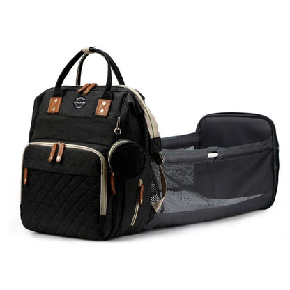 Little Story Diaper Bag with Pacifier Pouch (Black)