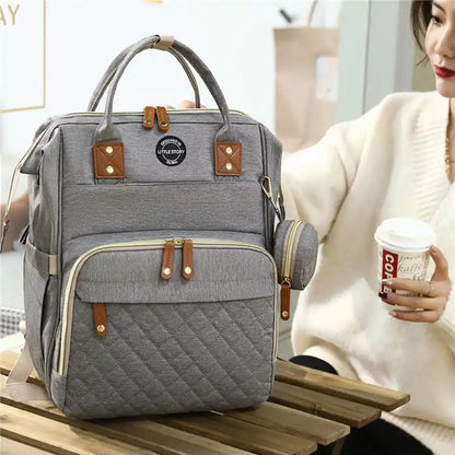 Little Story Diaper Bag with Pacifier Pouch (Grey)