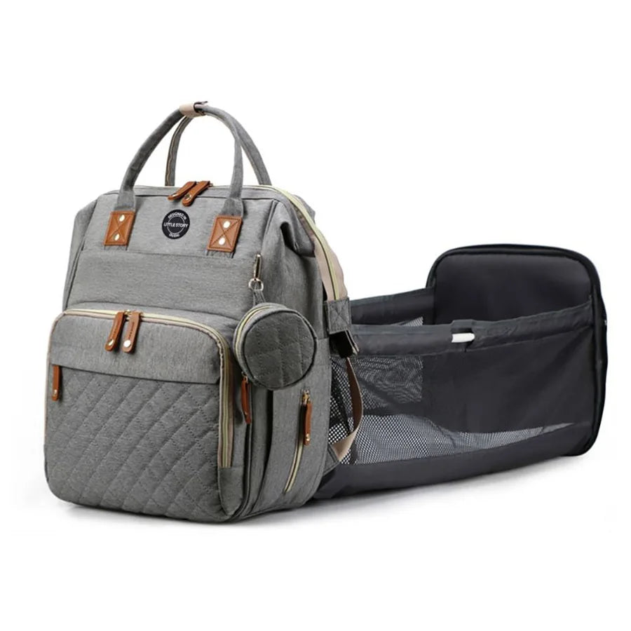 Little Story - Diaper Bag with Pacifier Pouch (Grey)