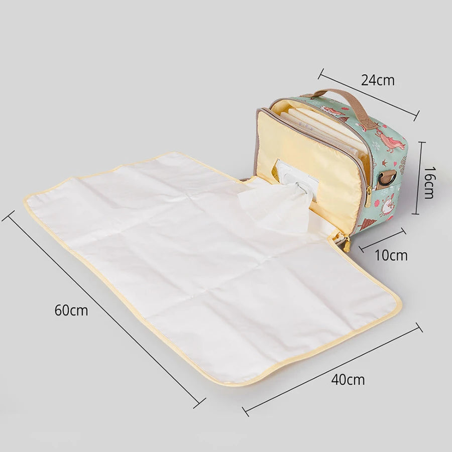 Sunveno - Diaper Changing Clutch w/t Mat (Green dream)
