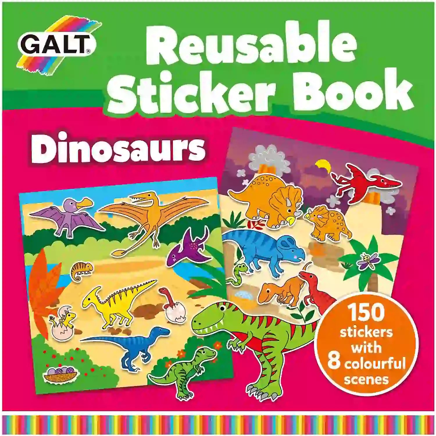 Galt - Resusable Sticker Book - Dinosaurs