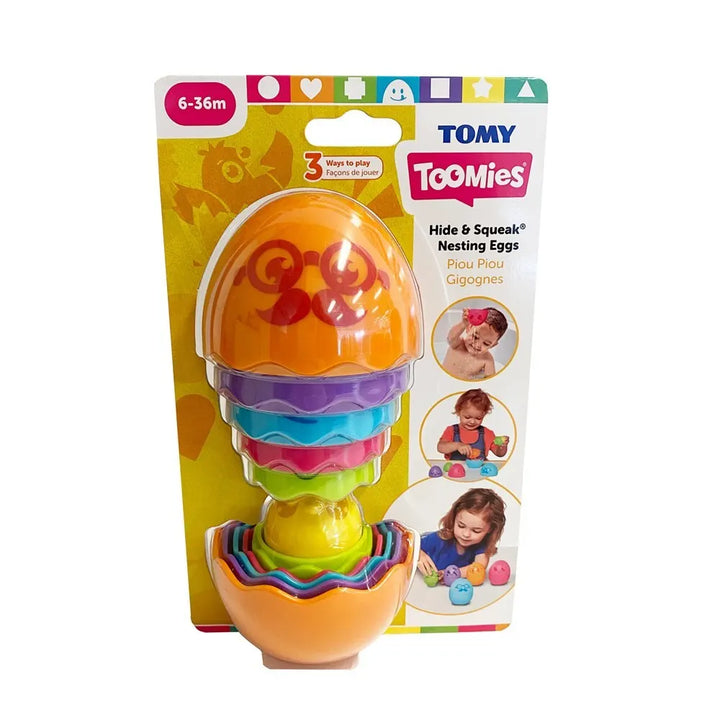 Toomies Hide And Squeak Nesting Eggs Orange Best price at