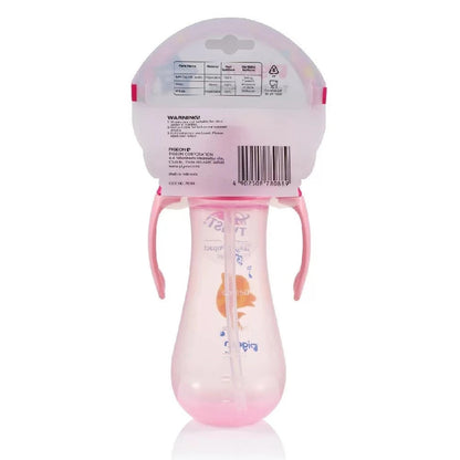 Pigeon Tall Straw Bottle (Pink)