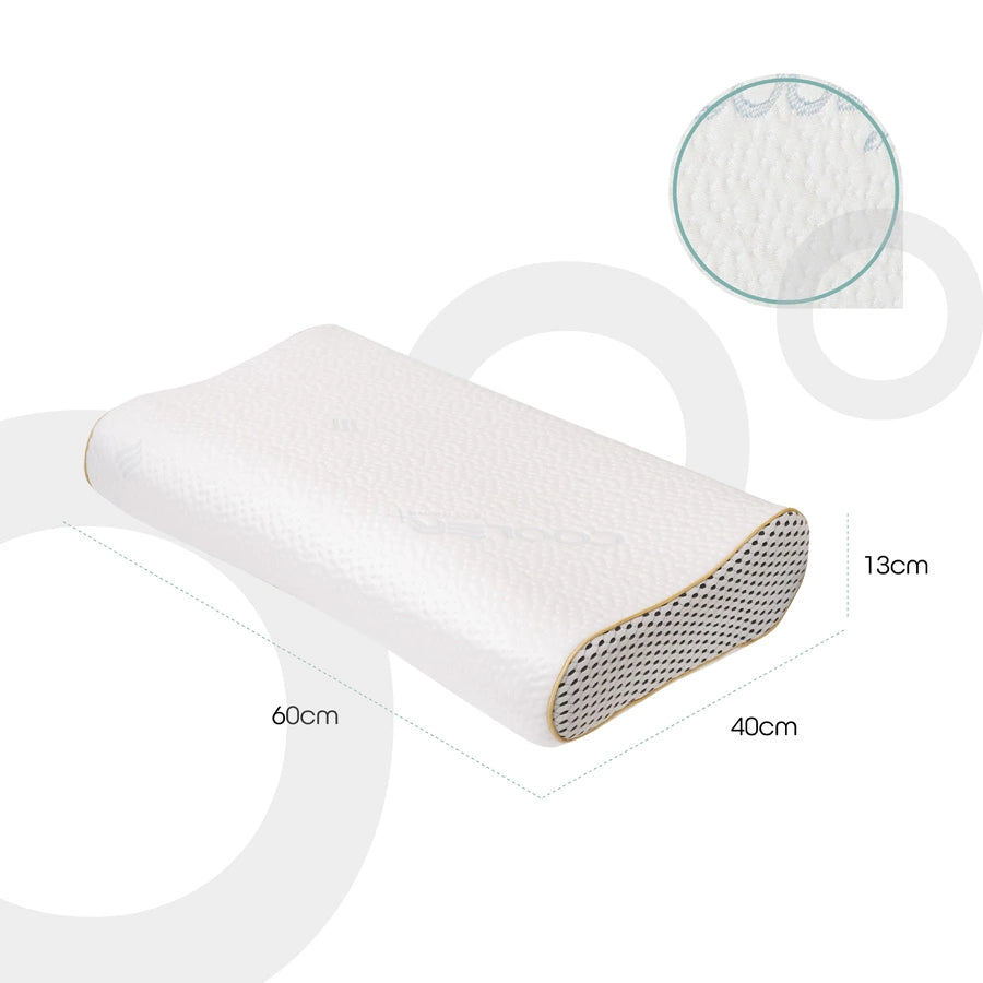Moon - Contour Memory Foam Pillows Height Adjustable With Cool Fabric