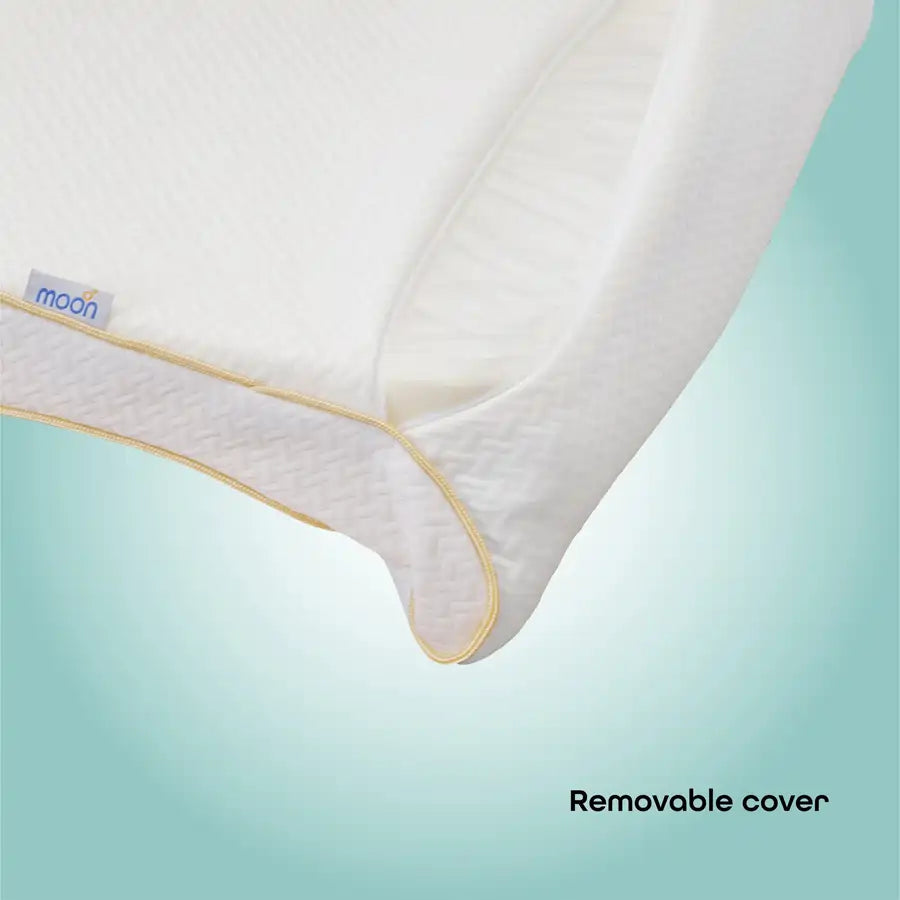 Moon - Organic Baby Pillow (White)