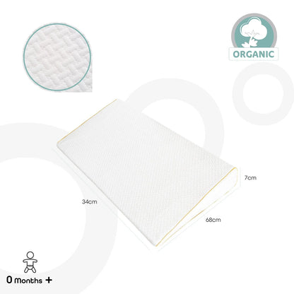 Moon Organic Universal Crib Wedge Pillow (White)