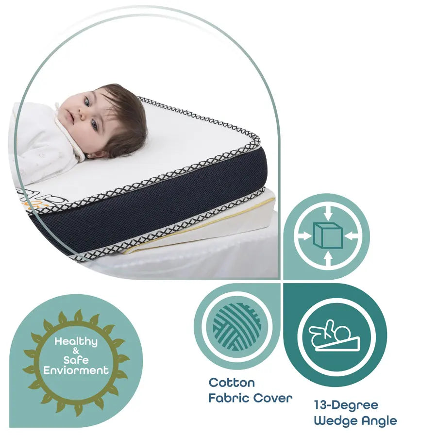 Moon Organic Universal Crib Wedge Pillow (White)