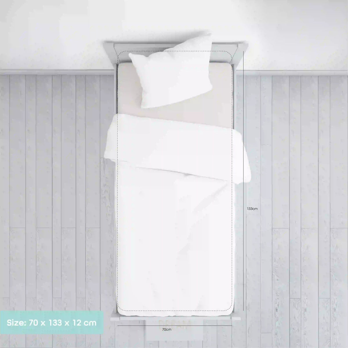 Moon Waterproof Crib Mattress Protector (70 x 133 x 12 cm)
