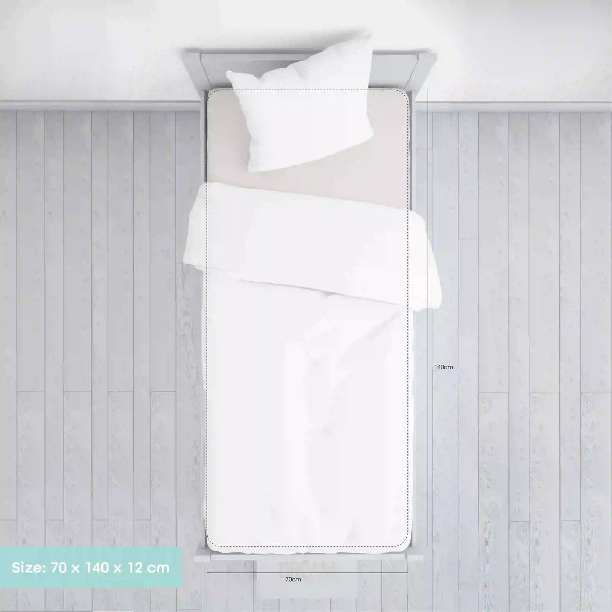 Moon Waterproof Crib Mattress Protector (70 x 140 x 12 cm)