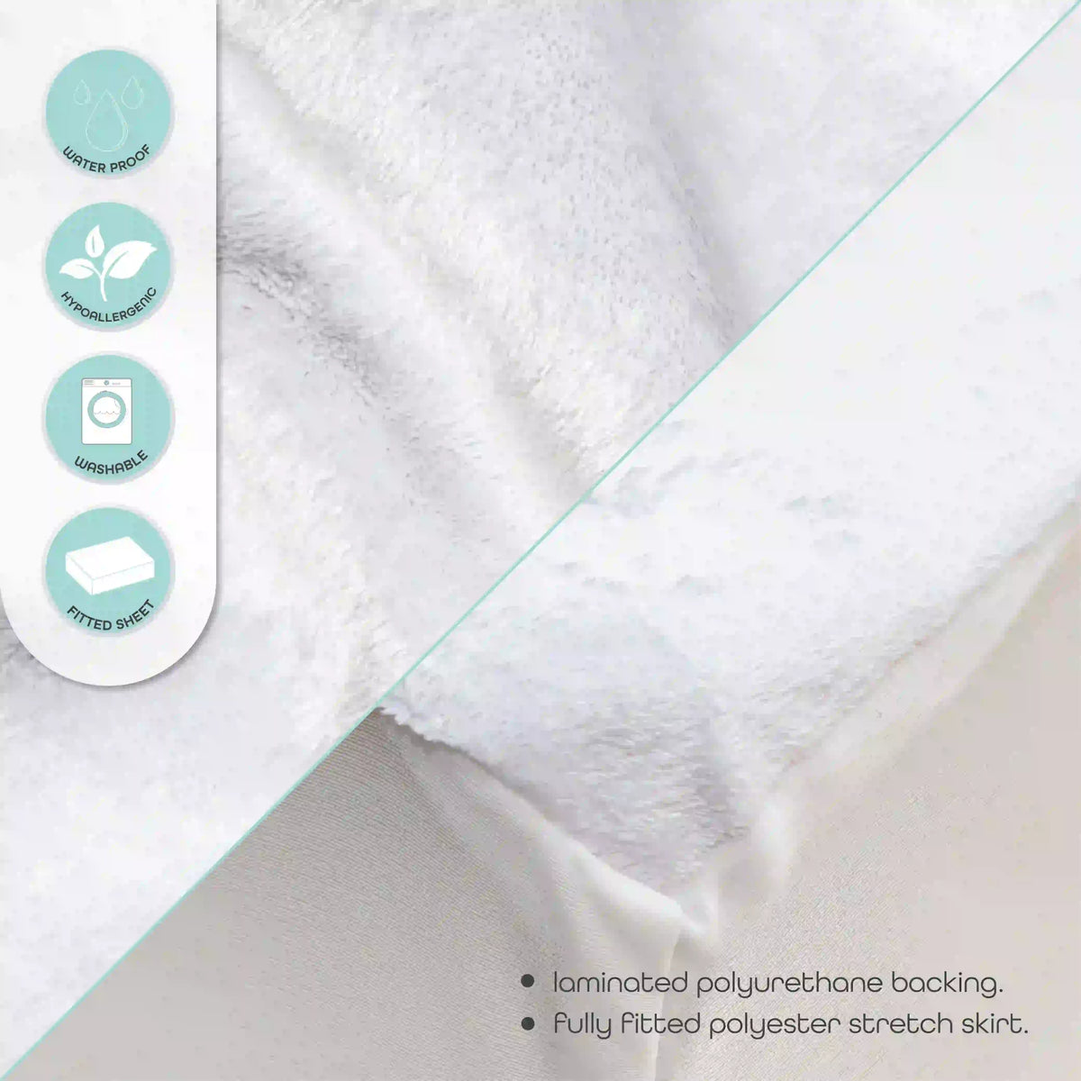 Moon Waterproof Crib Mattress Protector (70 x 140 x 12 cm)
