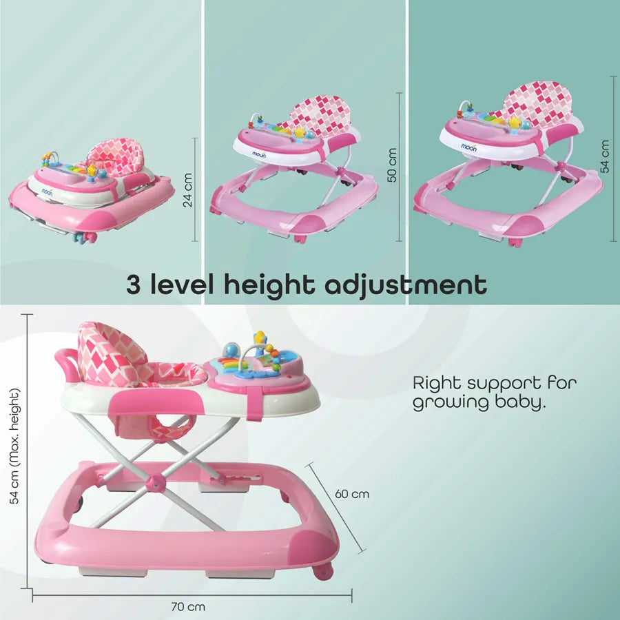 Moon - Muv Baby/Child Walker With Music & Toys (Pink)