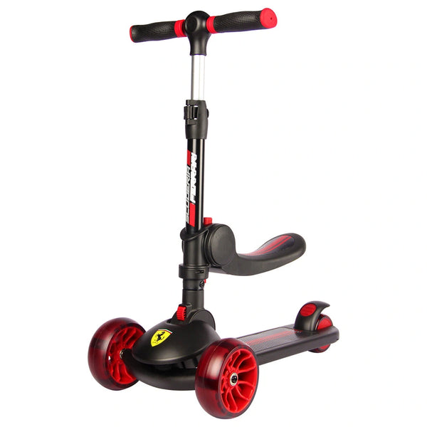 Ferrari 2 In 1 Foldable Twist Scooter For Kids (Black)